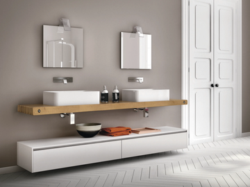 CHANGE CHA10 - Double wall-mounted vanity unit with drawers by Gruppo Geromin - view 2
